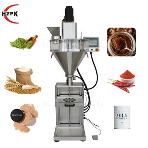 מכונת מילוי אבקה HZPK אוטומטית למחצה אוטומטית קמח קפה חומר ניקוי צנצנת קוסמטית אבקת מקדחה מכונת ערבוב ומילוי בורג