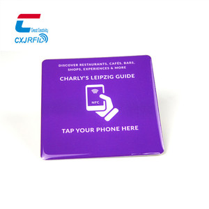 Tùy chỉnh RFID NFC Tag cảm ứng thông minh menu tag ntag213 không thấm nước không tiếp xúc mã QR nhà hàng Bảng menu tag - Product Image 3