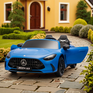 Nouvelle voiture électrique pour enfants sous licence <span class=keywords><strong>Mercedes</strong></span>-<span class=keywords><strong>AMG</strong></span> GT3, voiture à pédales pour enfants, voiture à pédales pour enfants à 2 places avec télécommande - Product Image 1