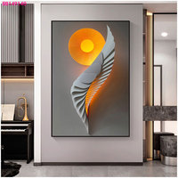 Art mural suspendu moderne et créatif de style Art Déco pour la décoration de la maison, taille et cadre personnalisables