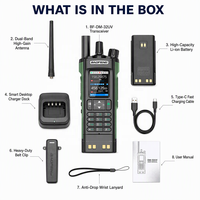 Robustes DMR Walkie-Talkie für DM-32UV GPS-Positionierung NOAA Wetterkanal USB-C Aufladbar 10W VHF/UHF 2000-2500mAh