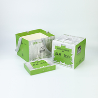 Boîte en papier de qualité alimentaire avec poignée portable pour gâteaux, bonbons, biscuits et pâtisseries