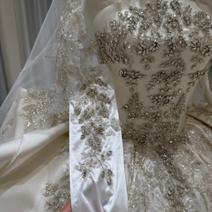 Lsoy045 Modern Princess <b>Wedding</b> Dress High-Grade Luxury Handmade Crystal Glitter Diamond Sequins Appliques Ball Gown for - Product Image 6