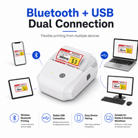 Penjualan Panas Printer Label Barcode Thermal Langsung Mini Portabel 56mm B11 203dpi Baterai 1200mAh ESC/POS Stok Tersedia