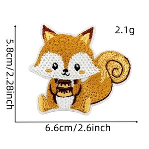 Dễ thương động vật thêu sắt trên Tính năng sóc gấu trúc cáo cáo động vật các bản vá lỗi - Product Image 3