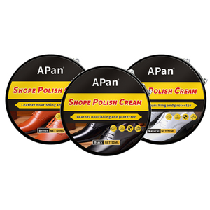 Cire et Crème à Chaussures Personnalisées Nourrissantes et Adoucissantes en Boîte Métallique Noire, Portable, pour Cuir Brillant - Product Image 4