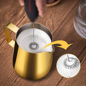 Màu Vàng Tím 12Oz 350Ml Bình Pha Cà Phê Espresso Bằng Thép Không Gỉ Barista Craft Coffee Latte Sữa Tạo Bọt Bình Rót - Product Image 6