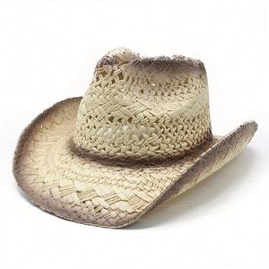 Summer Jazz <b>Hat</b> New Spray Painted Paper Straw Casual Sun Protective Beach Cowboy <b>Hat</b> - Product Image 5