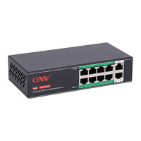 Commutateur PoE intelligent ONV à 10 ports 10/100M pour caméra IP de vidéosurveillance, vente chaude, ONV-H1108PS