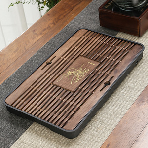 Kung Fu <b>Tea</b> <b>Tray</b> Eucalyptus Wood Melamine Base With Drainage And Water Storage For Afternoon <b>Tea</b> - Product Image 3
