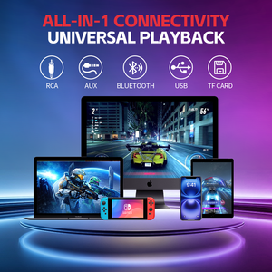 Sistema di Altoparlanti da Gaming Microlab T11 2.1 Canali con Illuminazione RGB 42W, Woofer da 5,25 Pollici, Crossover Audio a Tre Vie, <span class=keywords><strong>Cassa</strong></span> in Legno - Product Image 6