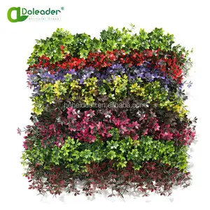 Doleader jardín al aire libre UV ignífugo 50*50cm Panel de pared de césped artificial Pared de hierba verde Artificial para decoración del hogar