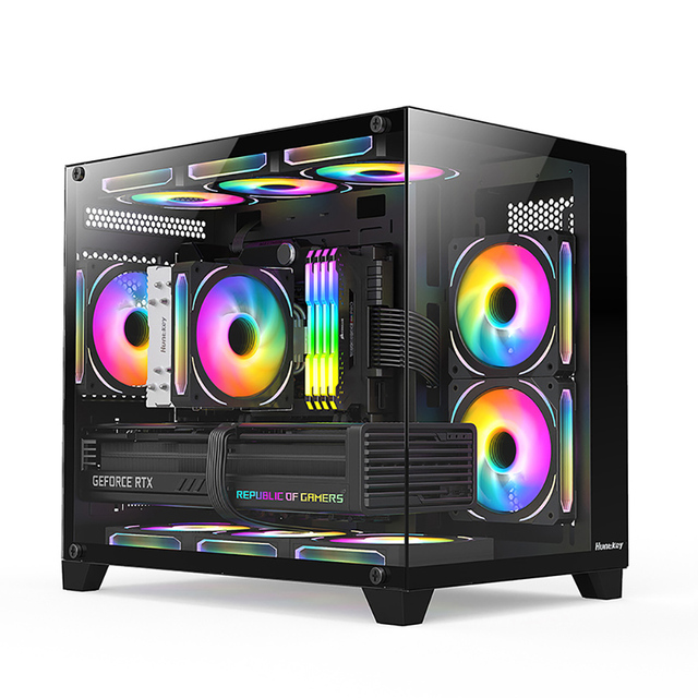 AntarcChill Factory Design Computer Case Tempered Glass Panel RGB Fan PC Gaming Case Water Cooler Home-use ITX ATX Pc Case