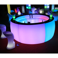 Bar à cocktails LED portable de haute qualité au design moderne avec éclairage LED pour boîte de nuit