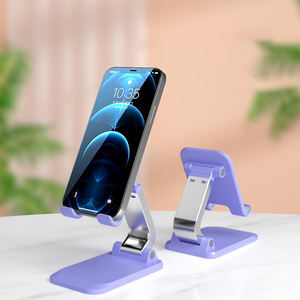 Soporte <span class=keywords><strong>de</strong></span> <span class=keywords><strong>Escritorio</strong></span> Metálico Resistente para Oficina, Bonito Soporte <span class=keywords><strong>Plegable</strong></span> Ajustable <span class=keywords><strong>de</strong></span> Color Rosa para Tablet y Móvil, Soporte Portátil para Teléfono - Product Image 2