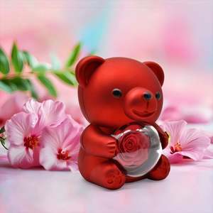 กล่องหมีกุหลาบหมุนได้ ของขวัญวันวาเลนไทน์ คุณภาพสูง ราคาโรงงานจีน ขายส่ง - Product Image 4