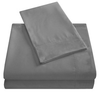 Ensemble de draps de lit en microfibre imprimée en 3D de style américain 4 pièces avec motif floral