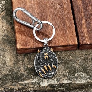 Llavero con Colgante de Pata de Oso de Acero Inoxidable, Accesorio de Regalo con Temática de Aire Libre para Hombre - Product Image 2