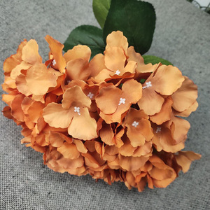 Hortensia flor artificial de seda de imitación, 5 ramas, flores artificiales, para boda - Product Image 4