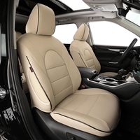 Housse de siège de luxe 5 pièces pour Mercedes Benz Classe S, Classe C, Classe E, GLE, GLC, GLB, en cuir, ensemble complet, toutes saisons