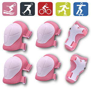 Kit de protección para bicicleta de niño y niña, conjunto de protección para patines, almohadilla para rodilla, codo, muñequera, venta al por mayor - Product Image 2