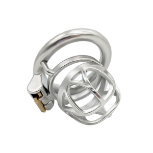 Dispositivo de castidad masculino de acero inoxidable con envío rápido, jaula invertida barata, dispositivo de prevención para hombre con cinturón de bloqueo. - Product Image 4