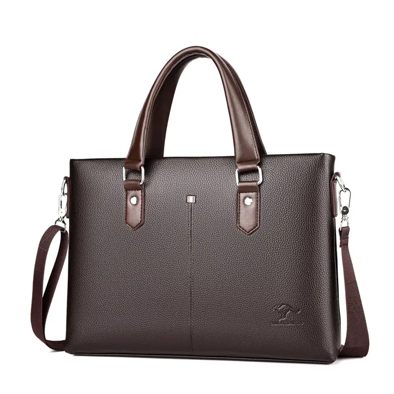 Laptop Bag For Men Factory Price PU Leather Laptop Suitcase Bag For Man Single Shoulder Sling Computer Handbag Bag