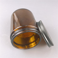 Récipients d'aromathérapie ambrés Pot à bougie en verre avec couvercle en métal aluminium mat 100ml