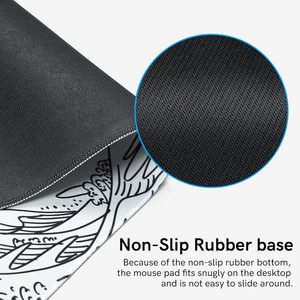 <span class=keywords><strong>Tapis</strong></span> <span class=keywords><strong>de</strong></span> <span class=keywords><strong>souris</strong></span> XXL surdimensionné à motif floral personnalisé, imperméable, antidérapant, avec bordure renforcée - Product Image 3