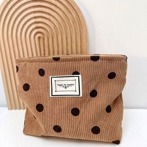 Bolsa de Cosméticos de Pana con Cierre de Cremallera, Estilo Moderno para Guardar Maquillaje y Productos de Belleza - Product Image 5
