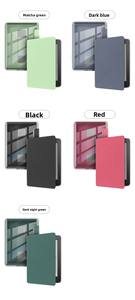 Étui de protection pour <span class=keywords><strong>Kindle</strong></span> 2024 Paperwhite6543, coque arrière transparente en acrylique, housse portable en PU durable avec fonction veille/réveil automatique - Product Image 6