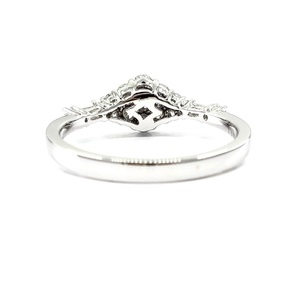 Meilleure fabrication simplement haut de gamme 14k or rose massif diamant naturel petite grappe bague à mi-chemin pour dame - Product Image 3