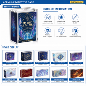 Boîte de présentation en acrylique dédiée pour Custom Pokmen Elite Trainer Box ETB avec couvercle magnétique protégé contre les UV - Product Image 3