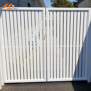 Aluminum Vertical Slatted Gate Weather Resistant Privacy Screen Divider for Villa Garden Courtyard and Landscape Projects - Product Image 2
