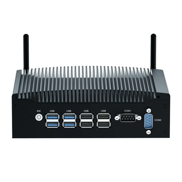 New Fanless Industrial Mini PC Intel Core I5 1335U/1235U ITX Rugged DDR4 SSD Dual Com Port Dual Lan Windows 10/11 Pro