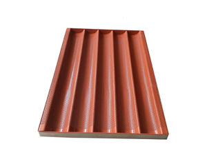 4 5 6 8 Baguette pain four antiadhésif de cuisson ensemble de cuisson, bandeja français moule à pain en acier au carbone en <span class=keywords><strong>aluminium</strong></span> plateau à baguettes - Product Image 4