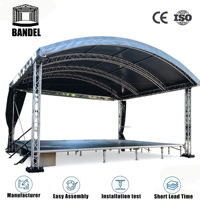 Structure de scène en aluminium pour installation rapide, robuste et portable, idéale pour mariages, concerts et expositions