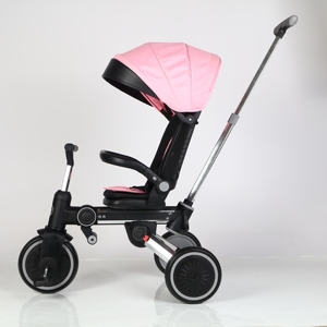 Tricycle pour enfants en alliage d'aluminium avec 3 roues en PU, tricycle pour enfants avec musique et lumière de sécurité - Product Image 1