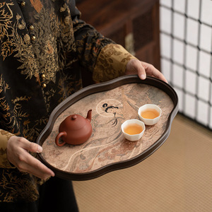 Irregular Quick-Drying <b>Tea</b> <b>Tray</b> With Chinese Art Design For Kung Fu <b>Tea</b> Set - Product Image 3