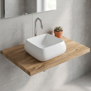 Évier de table en céramique de qualité exportée de petite taille à surface solide pour salles de bain d'Inde - Product Image 1