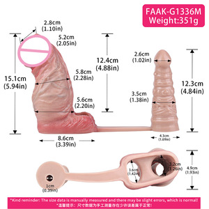 FAAK - Funda de Silicona para Agrandamiento del Pene, con Vibrador Anal, Doble Estimulación, OEM, ODM, Venta al Por Mayor - Product Image 6