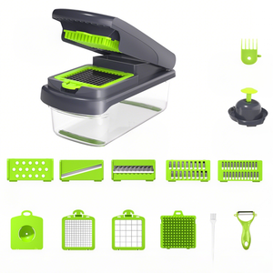 Custom Logo 15 1 Multifunctional Fruit & Vegetable Chopper Slicer Stainless Steel Eco-Friendly Safe Manual Tool - Product Image 6