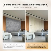 Carreaux muraux extérieurs en pierre souple ultra-mince, flexibles et pliables, imprimés en 3D, en travertin romain, motif étoile et lune, en porcelaine souple