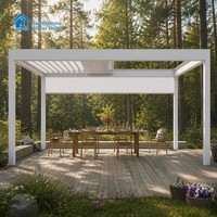 Pergola en aluminium sur mesure Sweet Home avec système de toit électrique intelligent, gazebo extérieur imperméable pour jardin résidentiel