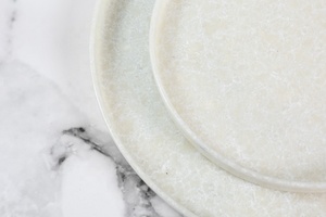 Bộ đồ ăn sang trọng Bắc Âu mới Châu Âu cổ trắng ngọc bích nứt đá cẩm thạch hiệu ứng melamine Bộ đồ ăn Bát khay nhà đám cưới - Product Image 2