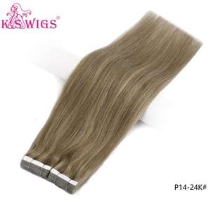 KSWIGS Cabello Humano Chino Virgen Remy de Lujo de 12-28 Pulgadas con Extensiones Adhesivas Clásicas, Puntas Gruesas, Sin Enredos, Sin Caída, Suave y Liso - Product Image 3