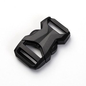 Boucle en plastique de 20mm de diamètre intérieur, attache de sécurité pour sac à dos, accessoires, couleur unie noire - Product Image 2