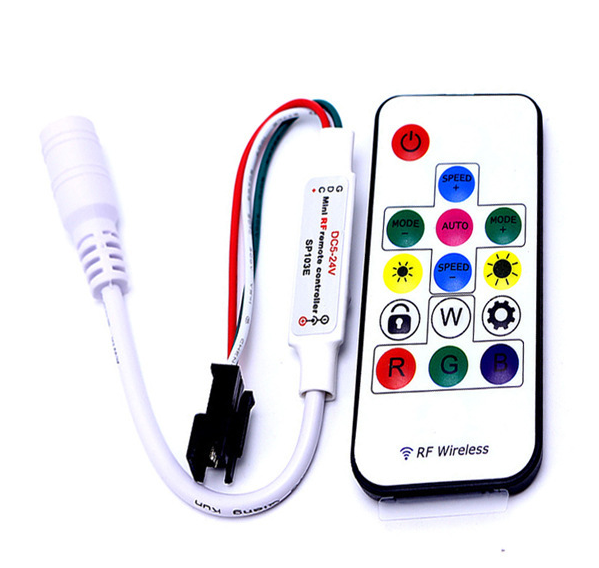 SP103E MIn RF 14key DC5-24v 1042 Pixel Led Addressable Rgb Led Strip Controller