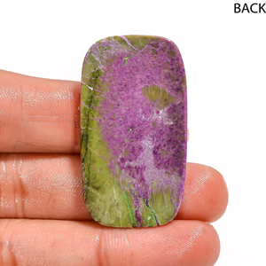 Piedras Preciosas Sueltas de Atlantisita Púrpura Natural de Primera Calidad, Corte Radiante, Cabujón de 31.5 Quilates, 41X22X4 mm, Pulido - Product Image 5