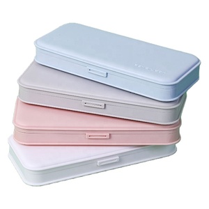 KE XIN Wholesale Simple PP frosted pencil case large capacity student stationery storage pen case Kids Cute Stationery Pen box